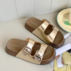 Free Shipping Thickened Slippers New Summer Style Double-Strap Sandals Beach Sandals