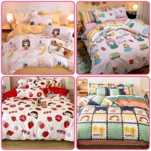 ชุดเครื่องนอนครบชุด 6 ชิ้น รวมผ้านวม ขนาด 3.5 / 5 / 6 ฟุต ลาย ม้า โพนี่ ยูนิคอน เจ้าหญิง โฟเซ็น FROZEN สตรอเบอรี่ ผ้าปูที่นอน+ผ้านวม
