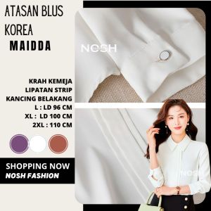 Blouse Wanita Big Size Korea Style fit 2XL Maydda - NOSH