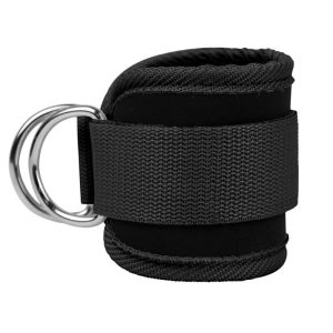 WENYOU Vòng D kép Dây đai cổ chân tập gym Đệm Neoprene Dây đeo có thể điều chỉnh Dây đai cổ chân có thể điều chỉnh An toàn Dây đeo quần legging Dây tập luyện chân Tập luyện tại phòng gym