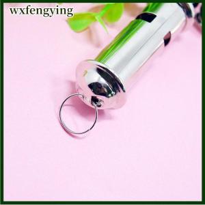 wxfengying นกหวีดโลหะสแตนเลสสายคล้องคอสีเหลืองนกหวีดตำรวจนกหวีดช่วยชีวิตความถี่สูง