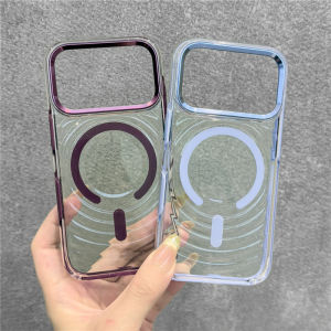 For Magsafe Transparent Bling Glitter Ripple Magnetic Case For iPhone 17Pro Max 18Pro 17Pro Wireless Charging Shockproof Cover