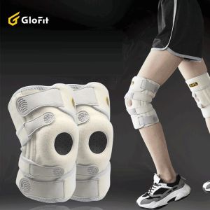 Glofit Knee Support for Pain Four Strap Pressure Sports Knee Pads Basketball Running Fitness Protector Kneepad Brace Outdoor