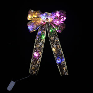 【2nd 50% off】Transparent Luminous Bow Christmas Tree Ornaments With Filament Belt