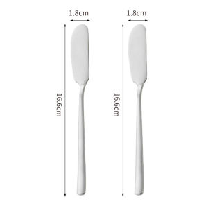 2Pcs 304 Stainless Steel Cheese Cutter Butter Knife Cream Bread Jam Spatula Kitchen Gadgets Western Dining Table Supplies