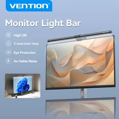 Vention LED Screen Monitor Light Asymmetric Lighting Monitor Desk Lamp 3-Level Color Temp for Student Teacher Worker Computer Laptop Screen Book light