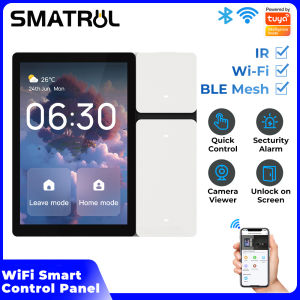 SMATRUL Tuya Smart Home Multi-functional Touch Screen Control Panel 3.5 inche Central Control for Intelligent Scenes Smart Tuya Devices button switch infrared Bluetooth gateway remote control with button switch infrared Bluetooth gateway remote control