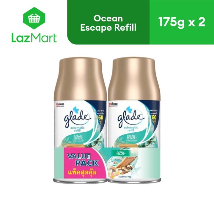 Glade Automatic Spray Refill Ocean Escape 175g Twin Pack