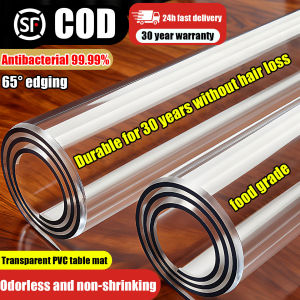 【SG Local Spot】2.5mm thickness pvc table cloth transparent table cover clear table cloth waterproof plastic table cover pvc table mat transparent table mat table protector mat transparent table cloth 24 hours delivery