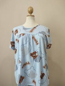 AO Clothing Shop ชุดนอนไซส์ใหญ่ 6XL ชุดนอนแขนสั้นขาสามส่วน ชุดนอนคนอ้วน น้ำหนัก100กก ชุดนอนคนอ้วน น้ำหนัก100กก