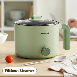 Electric Cooker with Steamer Food-Grade Non-stick Electric Stir Fry Frying Pan Dual Security Protection Pot Steamer Cooker Hot Pot