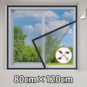 Velcro Window Screen with Frame Household Simple Anti Mosquito Net Detachable Mosquito Window Screen Net