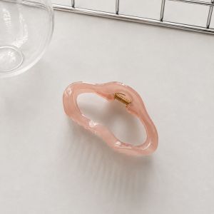 Kẹp tóc dáng oval bản lớn màu trong suốt phong cách Hàn Quốc Modleaf Pastel Cloudy Pin