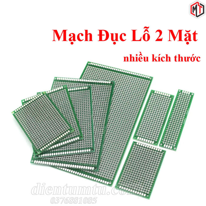Bo Mạch Đục Lỗ Sẵn - Nhiều Kích Thước - Khoảng Cách Lỗ 2.54mm, Dày 1 ...