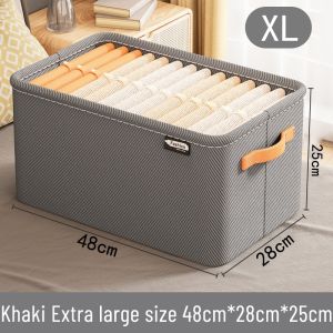 Foldable Clothes Organizer Box Storage Baskets Pants Shirt Foldable Storage Box Organizer With Steel