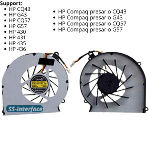 Kipas Fan HP Compaq presario CQ43 G43 CQ57 G57 430 431 435 436 cooling Cooler Processor prosesor pendingin internal