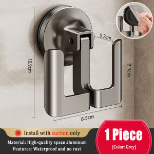 YissTiee Suction cup slipper rack metal aluminum gray