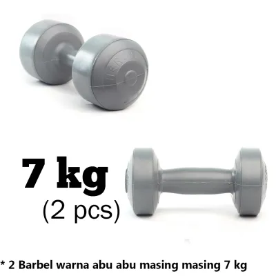 Barbel Hercules 7 KG Abu-Abu 2pcs ( total berat 14 kg)