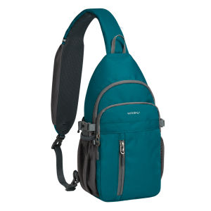 WATERFLY RFID Small Crossbody Sling Bag Lightweight Chest Bag with Multiple Pockets Travel Shoulder Daypack for Men Women