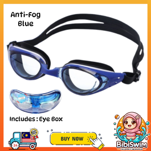 BIBISWIM Goggle Swimming Goggles Adult Swim Googles Glasses Silicone Anti Fog | Cermin Mata Berenang