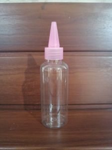Botol Tinta Krucut Plastik PET 100ML | 250ML | 500ML | Tutup Krucut Pink