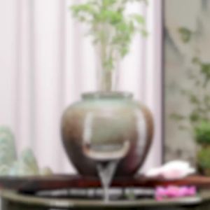 Fish Tank Waterfall Landscaping Flowing Water Landscape Circulating Water Ceramic Jar Outdoor Courtyard Fish Pond Water Tank Landscaping Ornament