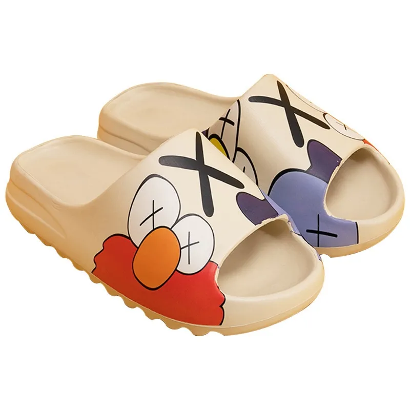 KAWS Graffiti Couple Pattern SpongeBob Sesame Street Slippers