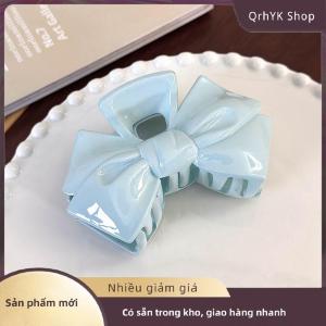 Hàng có sẵn✨ Ngọt Ngào Kem Màu Xanh Nơ Năm Cánh Sao Tóc Clip Hình Học Tóc Claw Cho Phụ Nữ Thanh Lịch Bowknot Cua Barrettes Tóc Phụ Kiện