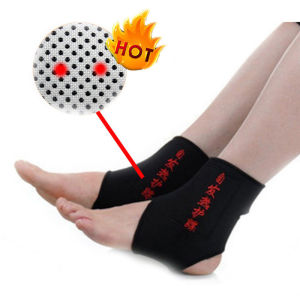 1Pair Magnetic Tourmaline Self Heating Pads Therapy Foot Ankle Pain Relief Support Brace Sports Injury Protector Guard Belt