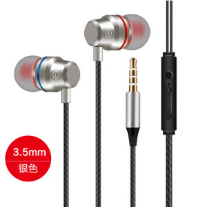 Type-C Red and Blue Circle Metal In-Ear Wired Earphones Universal for Mobile Phones with Mic and Line Control Tuning 3.5mm[ Free Shipping ]