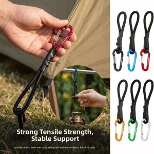 DOOUR 2pcs với móc khóa Carabiner Dây căng lều cắm trại 7.53.08 Nhiều màu sắc Dây thừng đàn hồi có móc Chất lượng cao Móc cài cọc cố định Dành cho phụ kiện tự làm