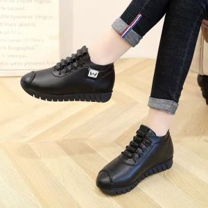 รองเท้าหนังผู้หญิง รองเท้าลําลองหญิง แนะนําเพิ่ม 1ไซส์ รองเท้าผ้าใบผู้หญิง รองเท้าผ้าใบแฟชั่นผู่หญิง หนังนิ่ม XH027