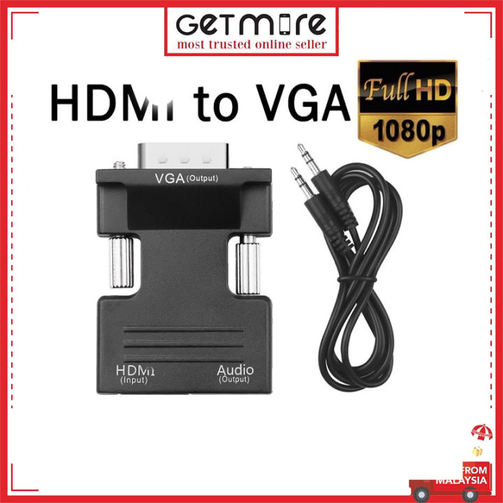 HDMI to VGA (HDMI) Female to (VGA) Male Mini Adapter Converter with