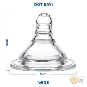 TAIYO Dot Bayi Botol Susu Nipple Puting Silikon Slim dan Wide Neck Empeng Klasik Lebar