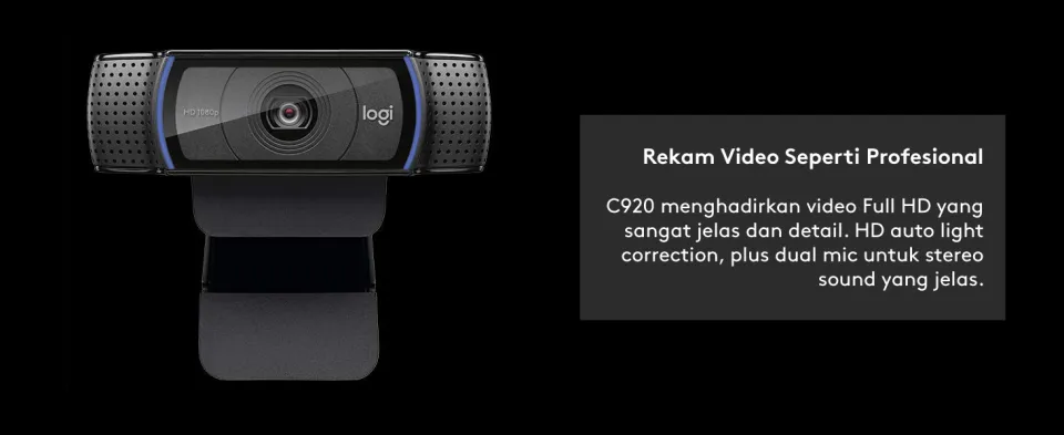 Logitech C920 Webcam PRO Full HD 1080p dengan Autofocus dan Noise - Main Image
