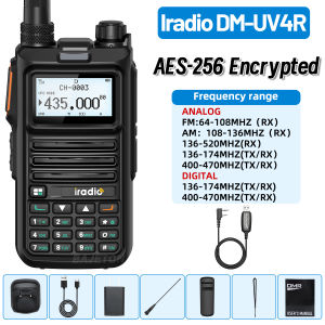 Iradio DM-4R Handheld Walkie Talkie 5W Analog Long Range 50km UHF VHF DMR SMS