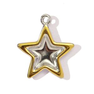 Chic Double Color Heart Moon Star Butterfly Bees Charm Stainless Steel Pendant 11 Versatile Charm For Special Occasions