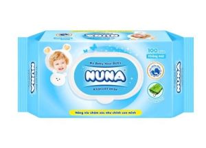 Khăn Giấy Ướt Em Bé Không Mùi Nuna 100 miếng/bao