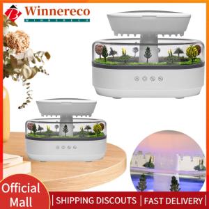 【winnereco】Essential Oil Diffuser Water Drip Micro Landscape Air Diffuser Humidifier with 7 Night Light for Home Office