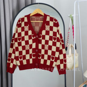 love cardigan rajut wanita jumbo korean style/baju cewek outfit keren/kardigan rajut dewasa korea style/ootd wanita hijab outfit/atasan wanita remaja ootd/baju rajut wanita terbaru lengan panjang/outer wanita korean style/jaket rajut korean style