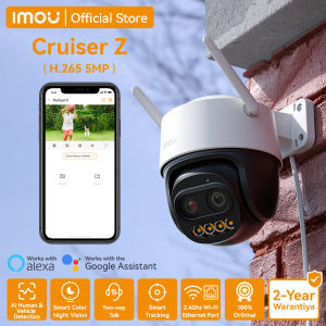 IMOU Cruiser Z 5MP WiFi Mixed Zoom Outdoor Camera  Security CCTV Connect to Cellphone Vehicle Detection Waterproof Audio
