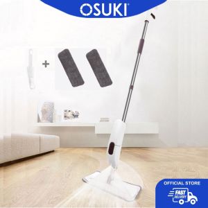 OSUKI Spray Floor Mop (2 Mop Pad + 1 Scraper)