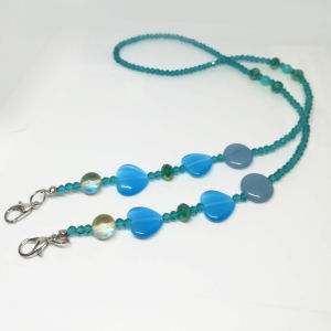 สายคล้องแว่น หน้ากาก คริสตัลประดับหินสีสวยงามเรียบหรู สายคล้องแมส คล้องแว่นได้ในตัว