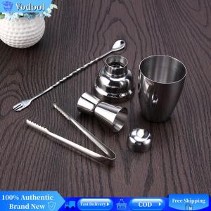 [Vodool Brand Center]4pcs Cocktail Shaker Barware Tools 250ml Stainless Steel Profissional Cocktail Shaker Set Lightweight with Jigger for Bartender Supplies
