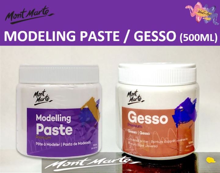 Mont Marte Gesso Premium White/Modeling Paste 500ml (Oil/Acrylic