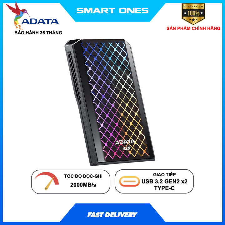Ổ cứng SSD di động ADATA SE900G có USB Gen2x2 Type-C đọc lên