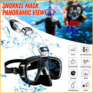 COD Kacamata Selam Scuba Full Face Anti Kabut Anti Embun Diving Snorkeling Goggles Set L/XL QW-01