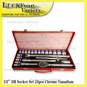 SRUNV GSKING CHROME VANADIUM 1/2 inch DR SOCKET SET 24PCS.