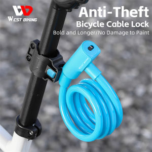 Tây đi xe đạp Khóa xe đạp 115cm yên xe đạp thể thao xe đạp leo núi Khóa dây cáp xách tay chống trộm khóa e-bike xe máy gấp khóa xe đạp thép PVC Khóa Phụ Kiện Xe Đạp
