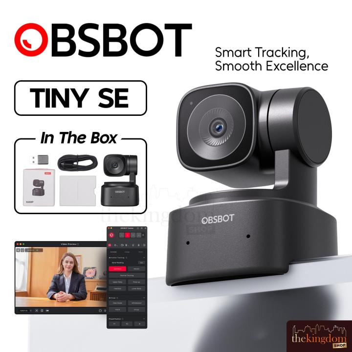 Obsbot Tiny SE Webcam OBS BOT AI-Powered Full HD PTZ Webcam Streaming ...